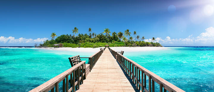Tropical Destination - Maldives - Pier For Paradise Island