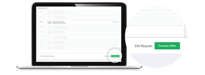 GSO interface screen showing preview offer option.