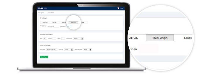 GSO interface screen showing multi origin options.