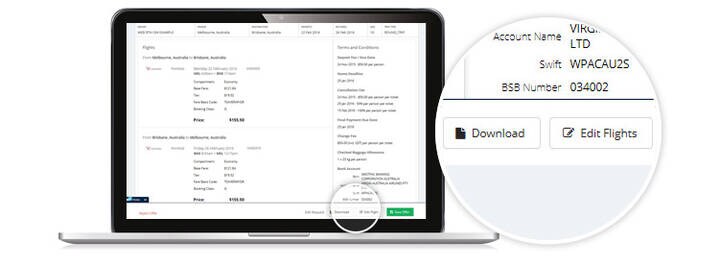 GSO interface screen showing downloaded document view for group offer and terms and conditions.