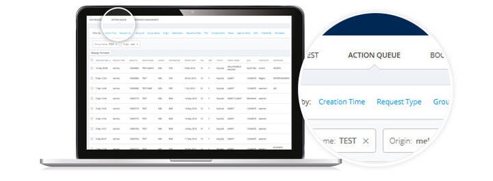 GSO interface screen showing quote retrieval from the Action Queue.